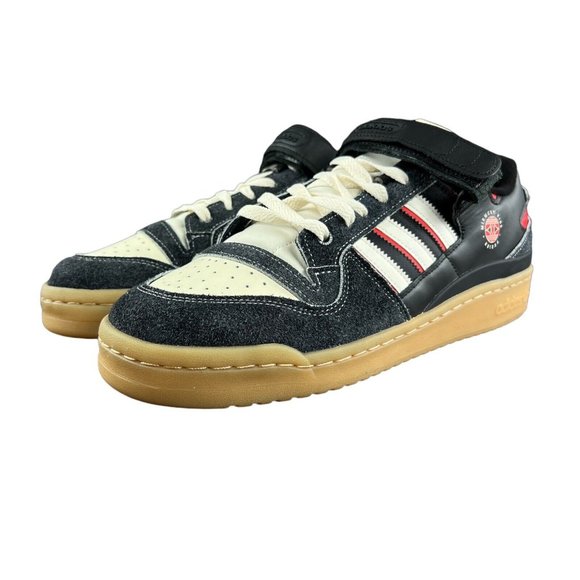 Adidas X Midwest Kids Forum 84 Low Core Black White Red Gum Shoes GW0035… main image 4